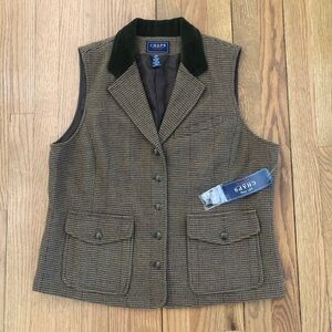 Chaps NWT Wool Houndstooth Vest size extra large